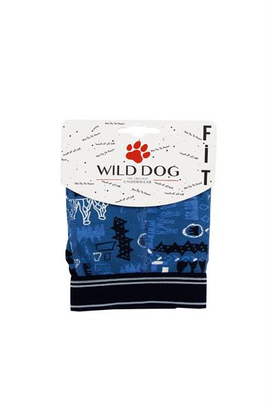 Wild Dog Erkek Modal Kapadokya Desenli Mavi Boxer - WD0053