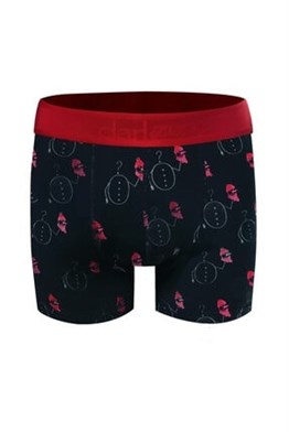 Yılbaşı Desenli Kırmızı Boxer - NWY0002