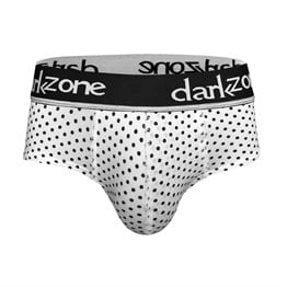 Pamuklu Benek Desenli Beyaz Slip - DZN6381