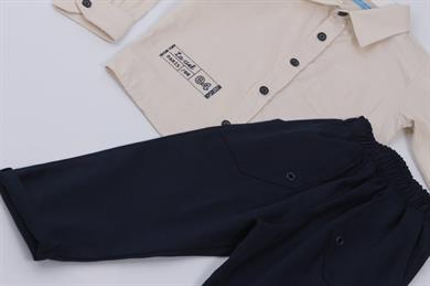 Laciel Paris Dokuma Gömlek Takım Lacivert