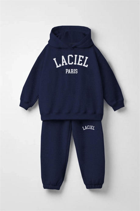 3 İplik Unisex Laciel Lacivert Kapüşonlu Takım