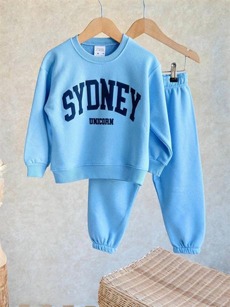 3 İplik Unisex Mavi Sydney İkili Takım