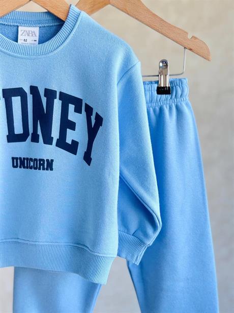 3 İplik Unisex Mavi Sydney İkili Takım