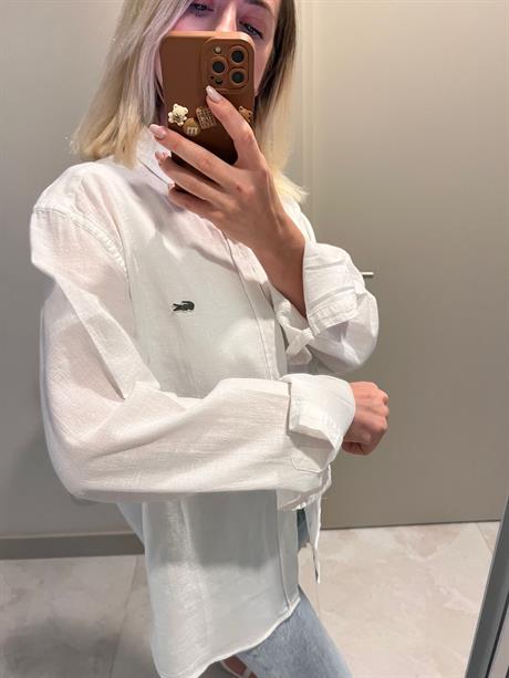 Beyaz Marka Model Keten Gömlek