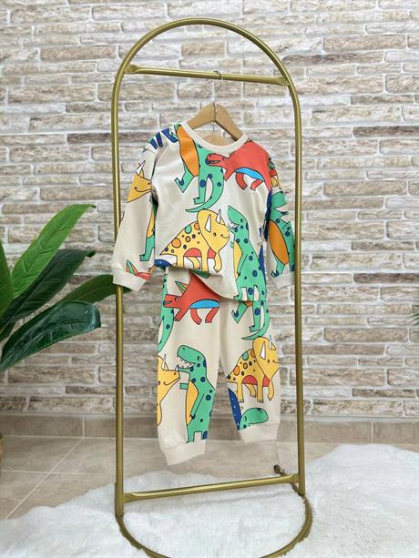 Dinozor Baskılı Pijama Takımı