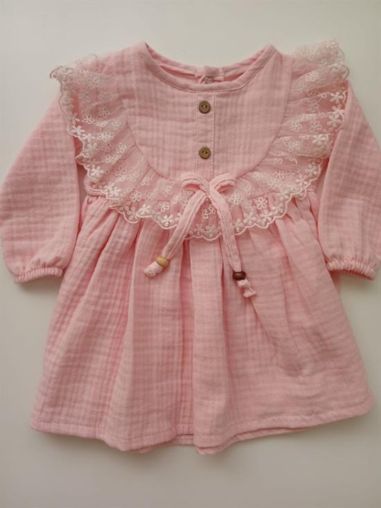 FİYONKLU PEMBE ELBİSE