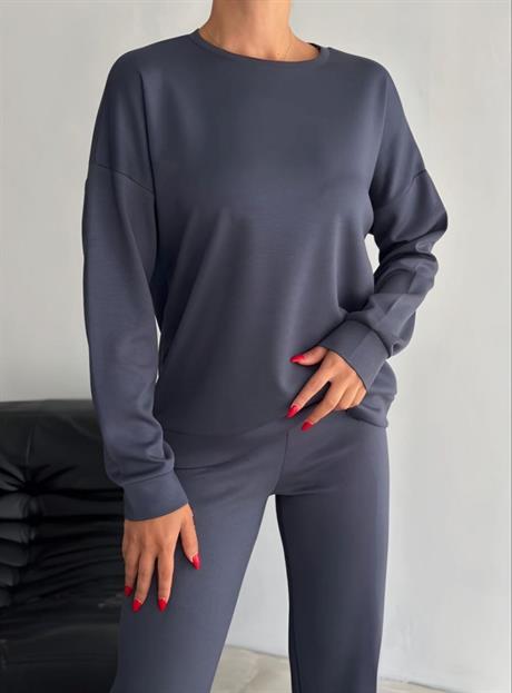 Kadın Giyim Antrasit Basic Marka Model Sweat Takım