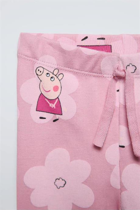 Kız Çocuk 3 İplik Peppa Tayt Takım