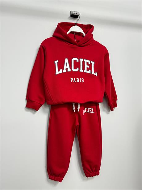 Laciel Paris Unisex Kırmızı Kapşonlu Takım 