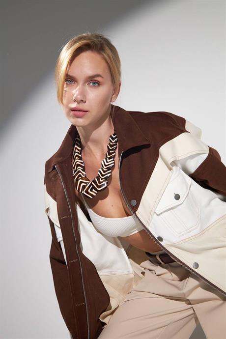Marka Muadil Vintage Gabardin Ceket – Kahverengi