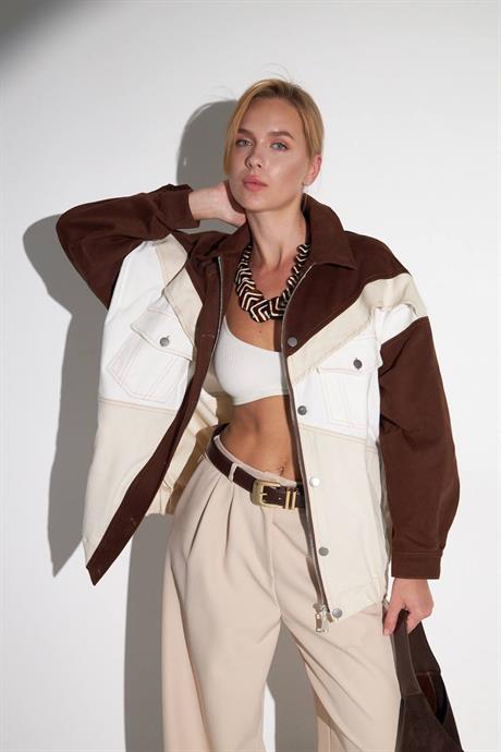 Marka Muadil Vintage Gabardin Ceket – Kahverengi