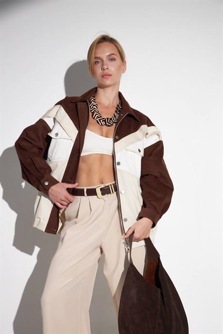 Marka Muadil Vintage Gabardin Ceket – Kahverengi