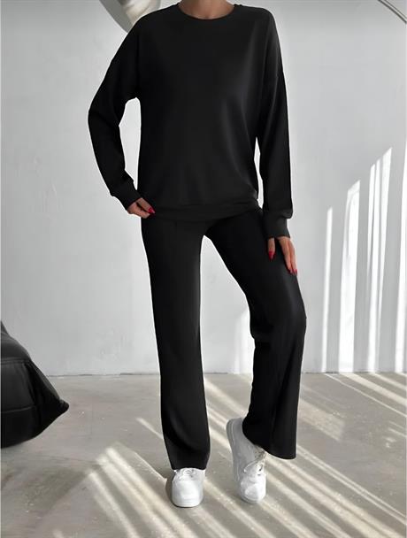 Siyah Basic Marka Model Sweat Takım