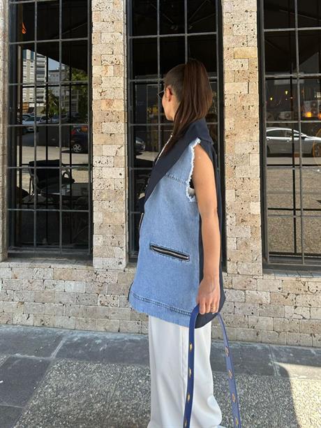 Tasarım Denim Mix Yelek