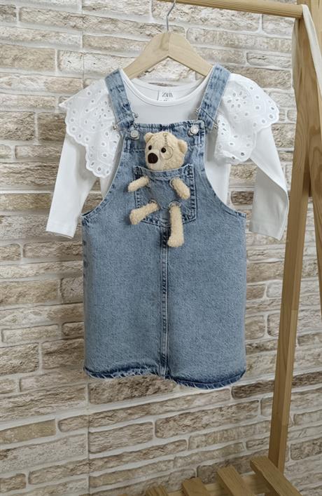 Teddyli Denim Jile Elbise