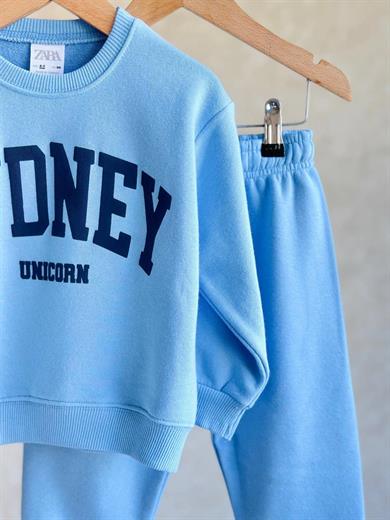 3 İplik Unisex Mavi Sydney İkili Takım