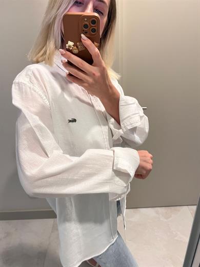 Beyaz Marka Model Keten Gömlek