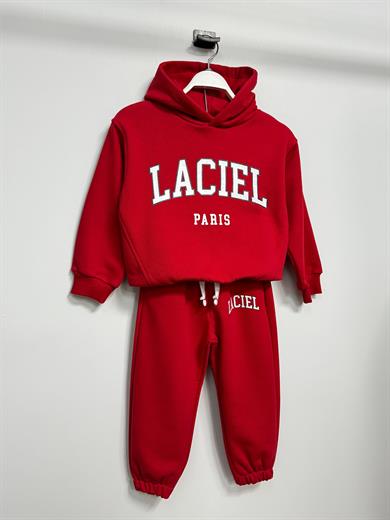 Laciel Paris Unisex Kırmızı Kapşonlu Takım 