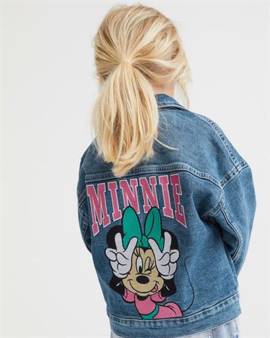 Minnie Mouse Baskılı Denim Ceket
