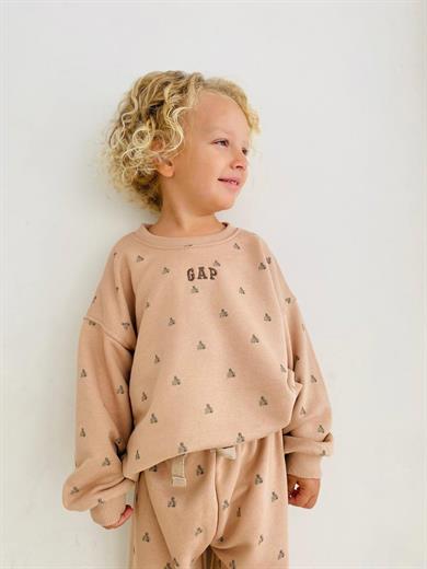 Unisex Çocuk 3 İplik Ayıcıklı Gap Takım
