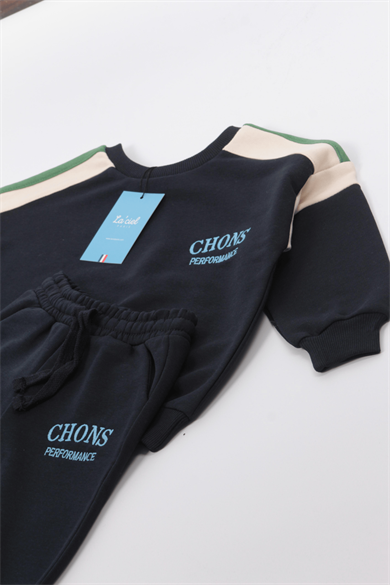 Unisex Çocuk 3 İplik Chons Lacivert İkili Takım