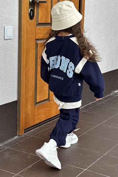 Unisex Çocuk 3 İplik Chons Lacivert İkili Takım