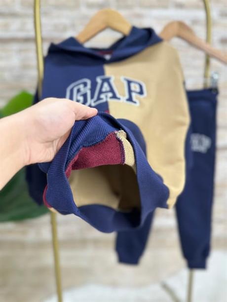 Unisex 3 İplik Parçalı Nakışlı Gap Takım