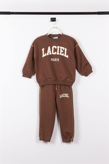 Unisex Çocuk 3 İplik Laciel Kahve Takım