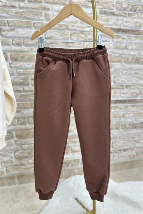 Unisex  Ekru Yakalı Kabartmalı Takım