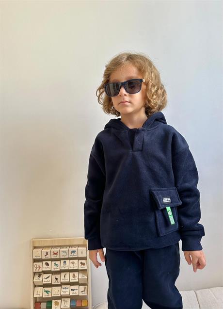 Unisex Fırçalı Polar Lacivert Renk Takım