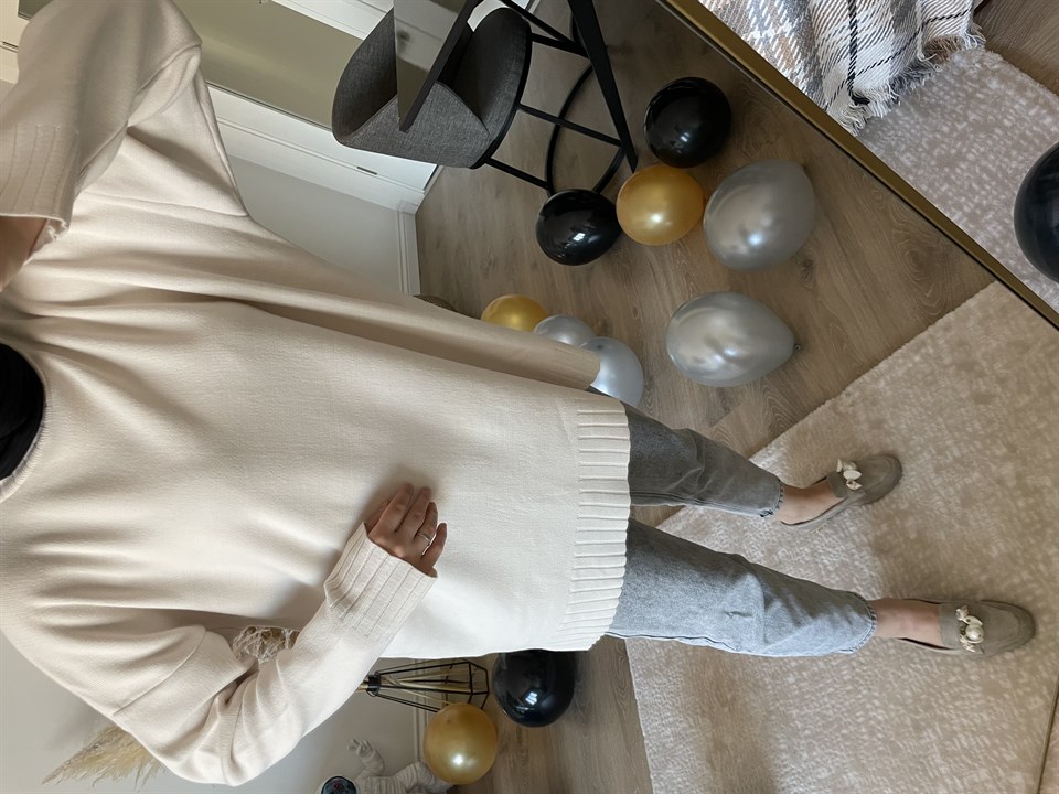 Fitilli Triko Kazak KREM