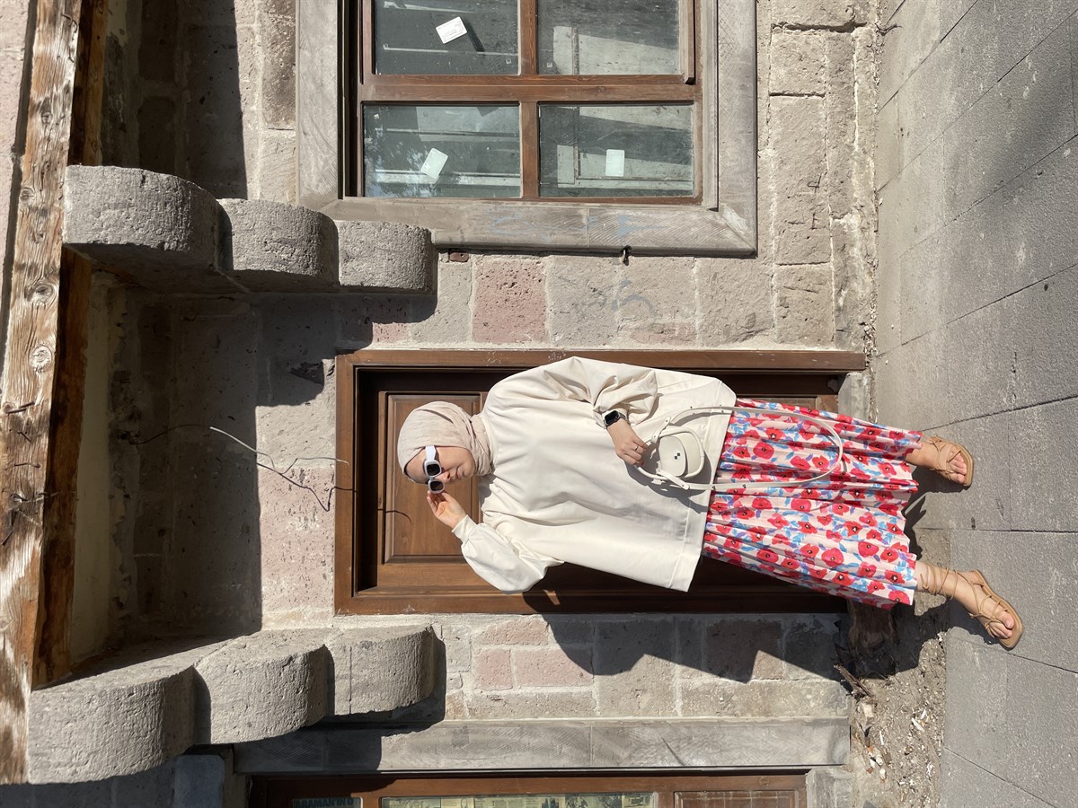 Selez oversize Sweatshirt krem