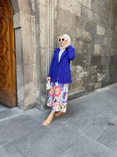 Blazer Ceket Elektrik Mavisi