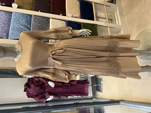 Dantelli Body Elbise Camel