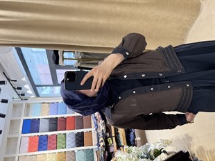 Denim Detaylı Ceket Kahve