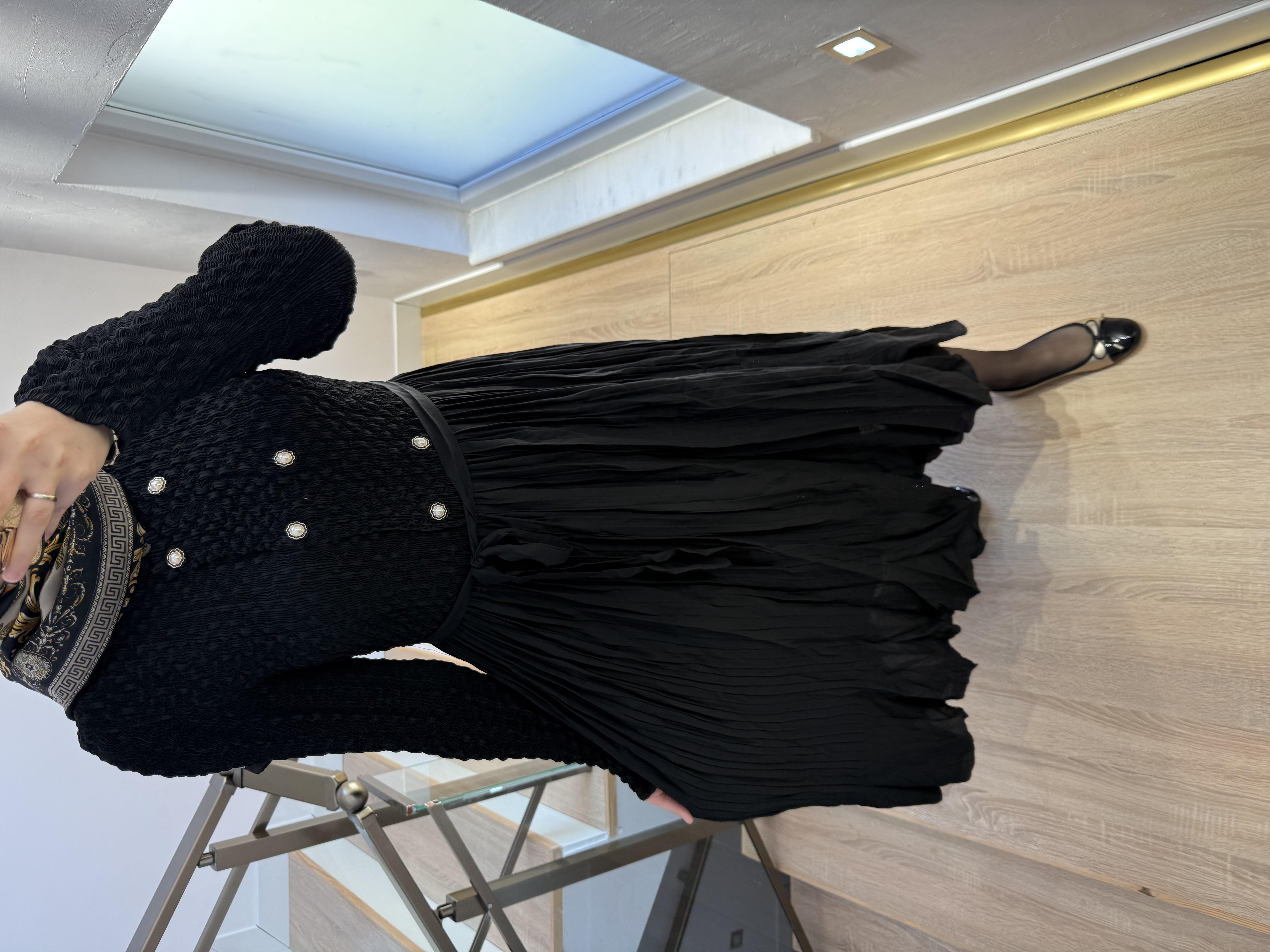 Bürüncük Elbise Siyah