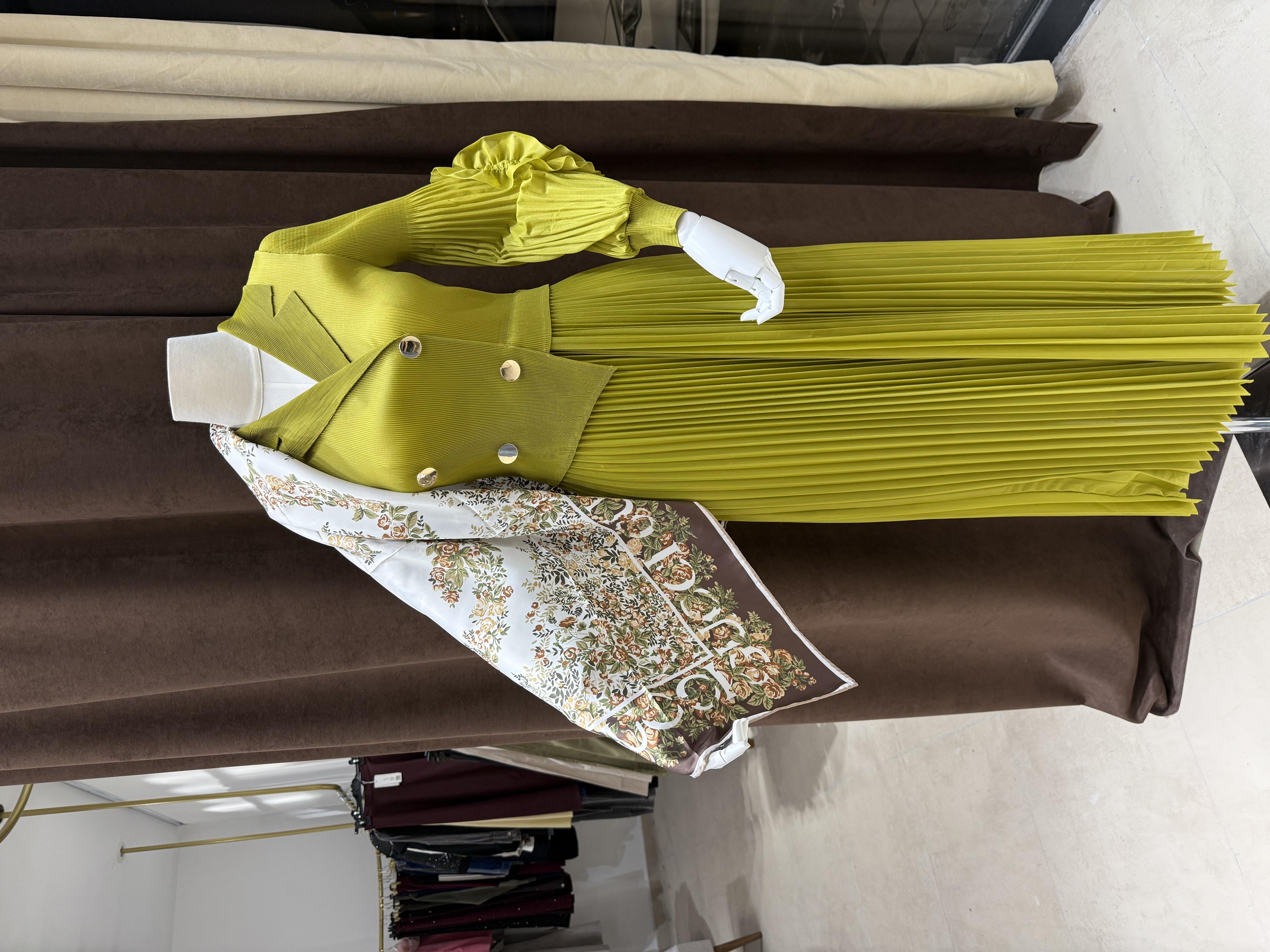 Ceket Elbise Yağ Yeşili