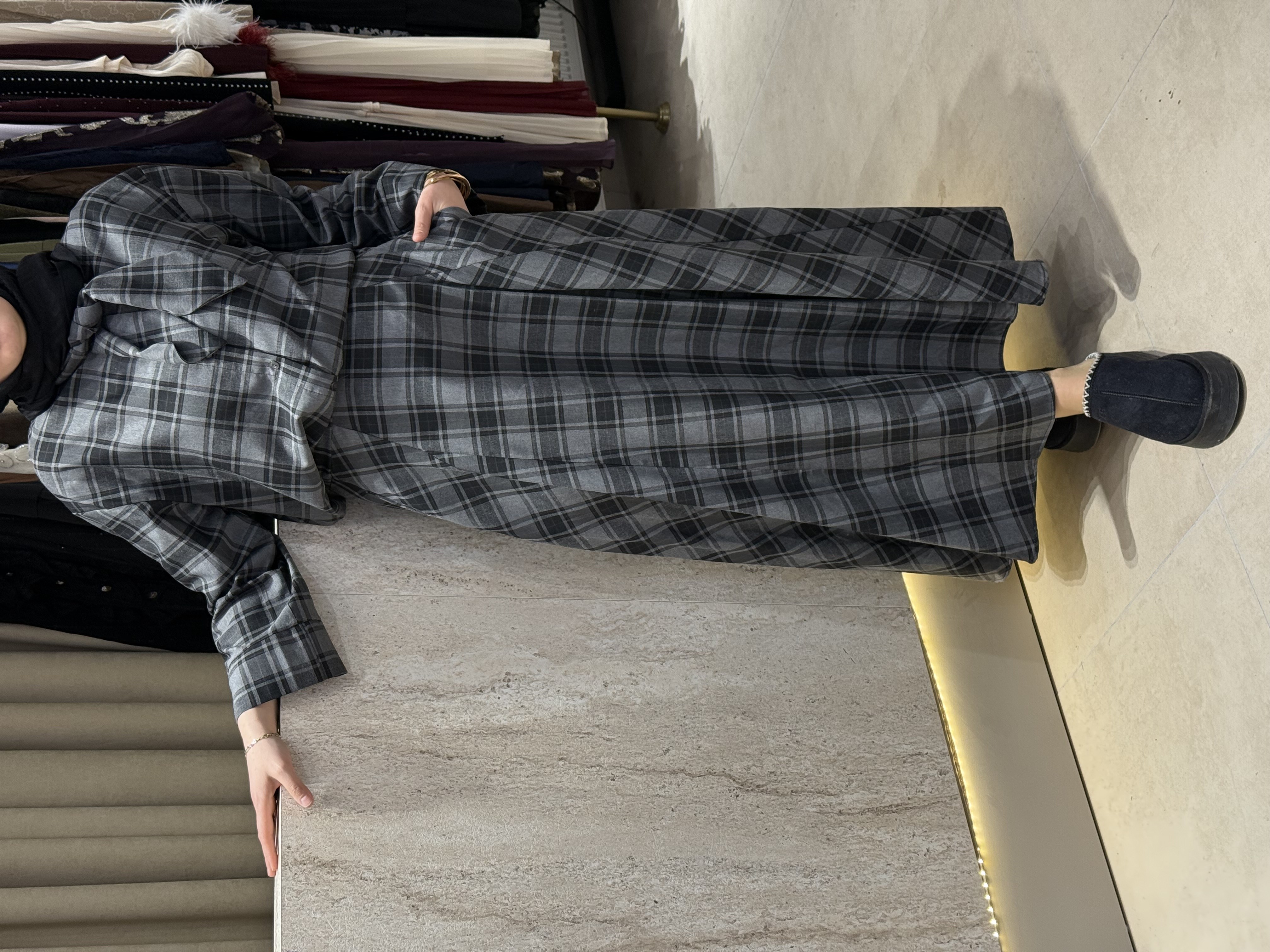 Ekoseli Takım Siyah