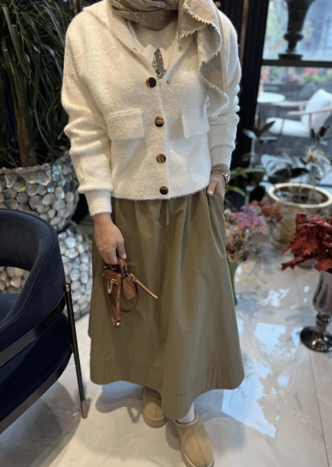 Gabardin Etek Ihlamur