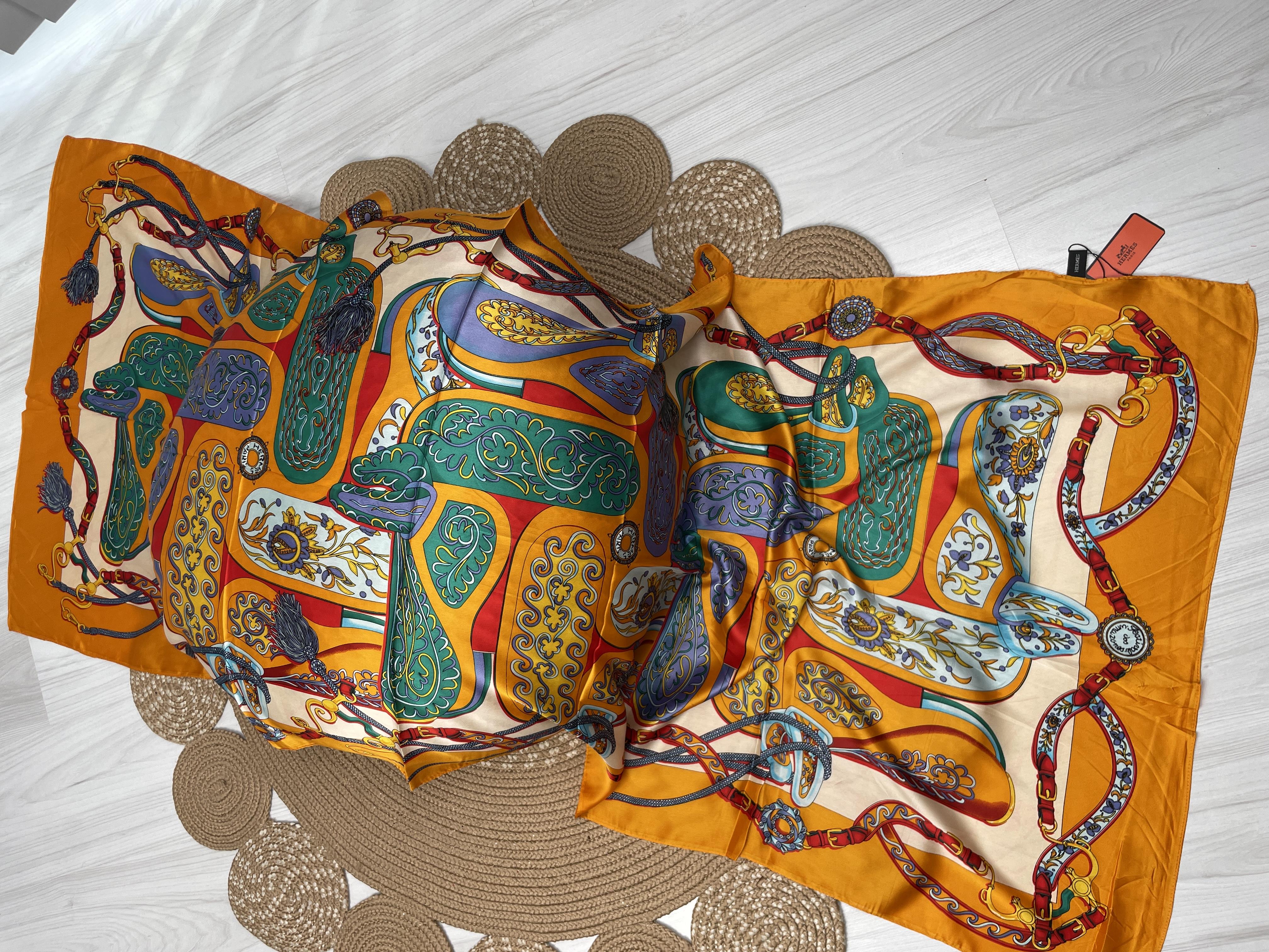 İpek vual şal turuncu