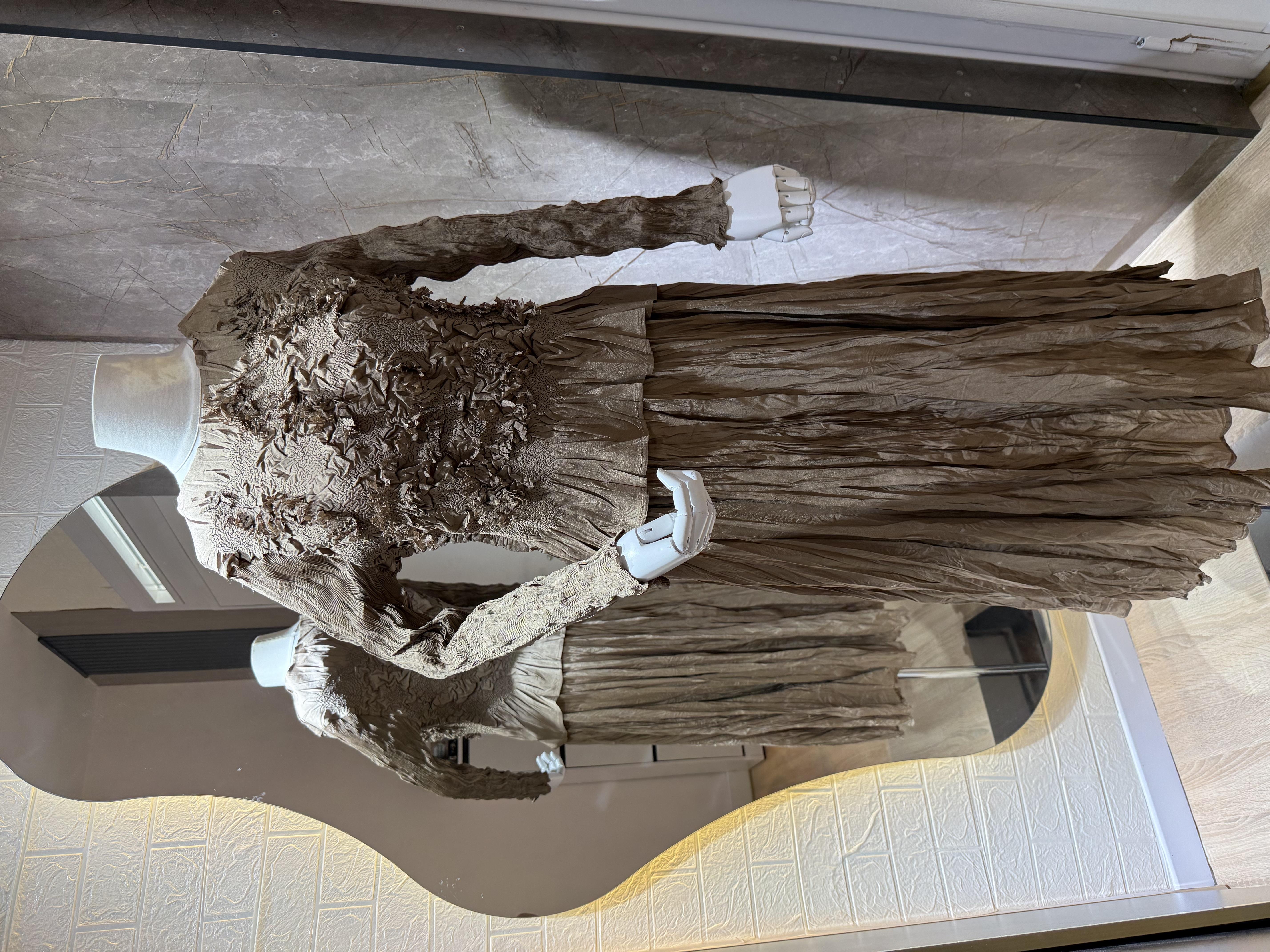 Kırışık Takım Bej