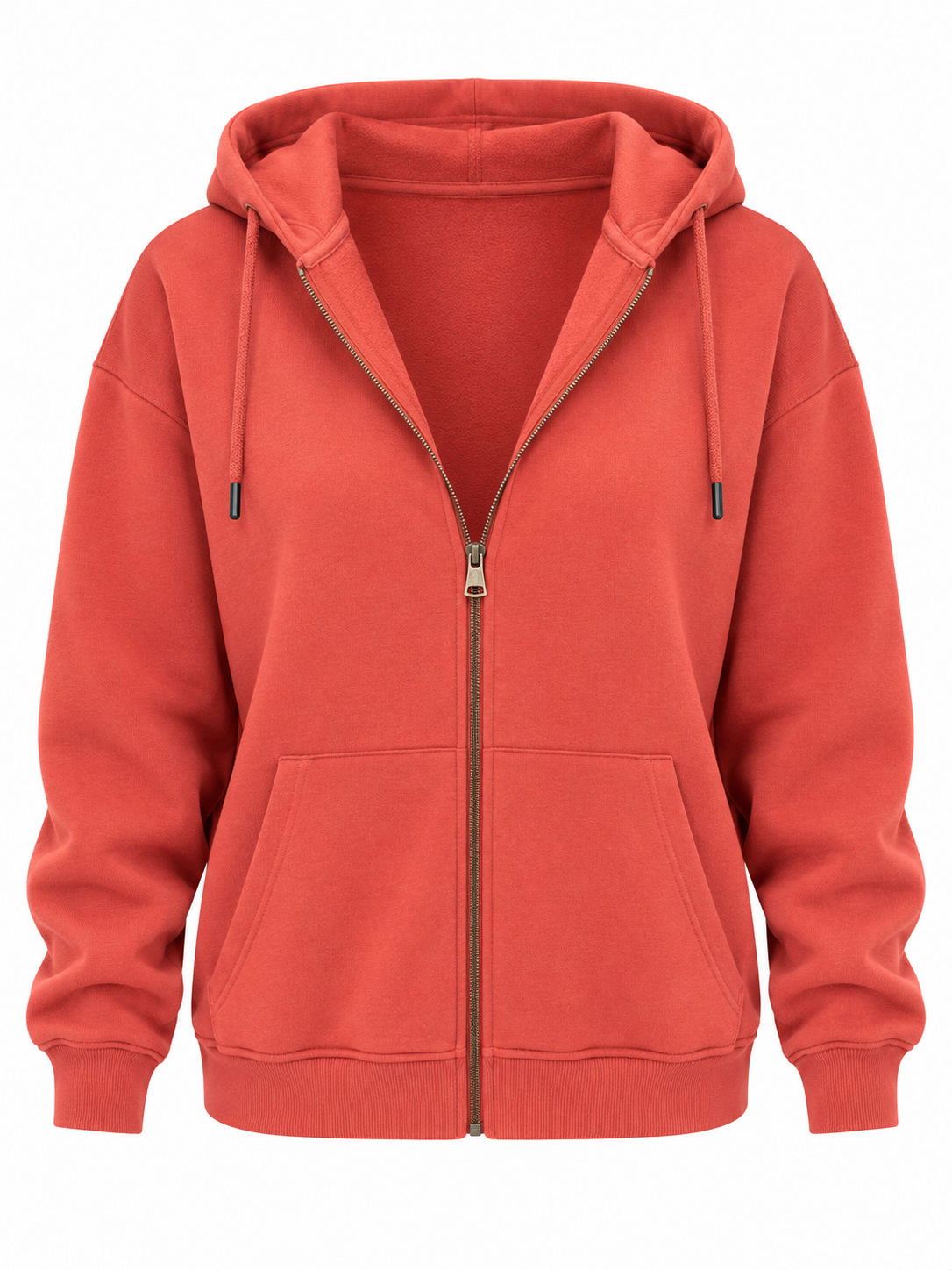 Oversize Kapüşonlu Sweatshirt - Turuncu