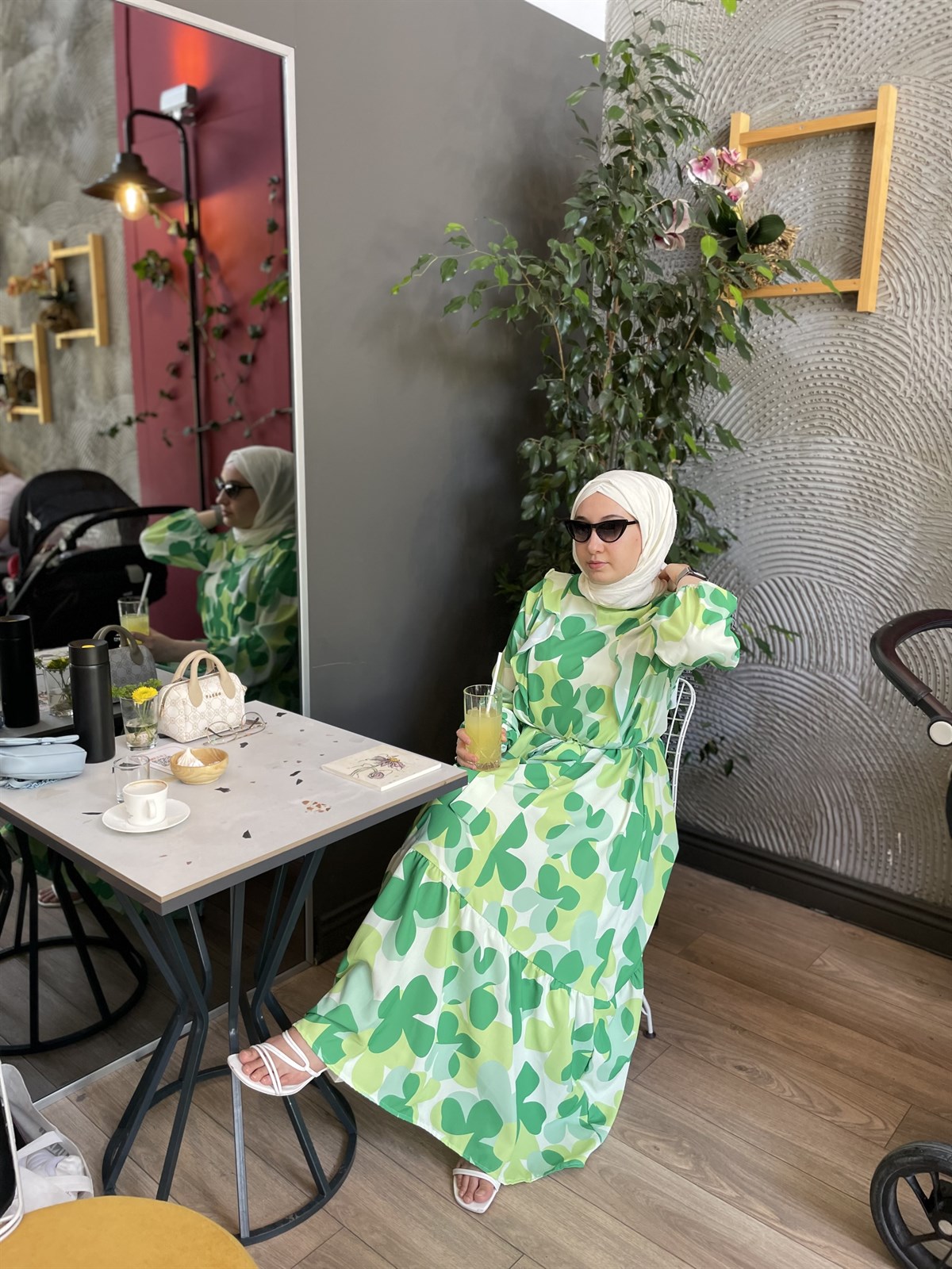 Yonca elbise YEŞİL 