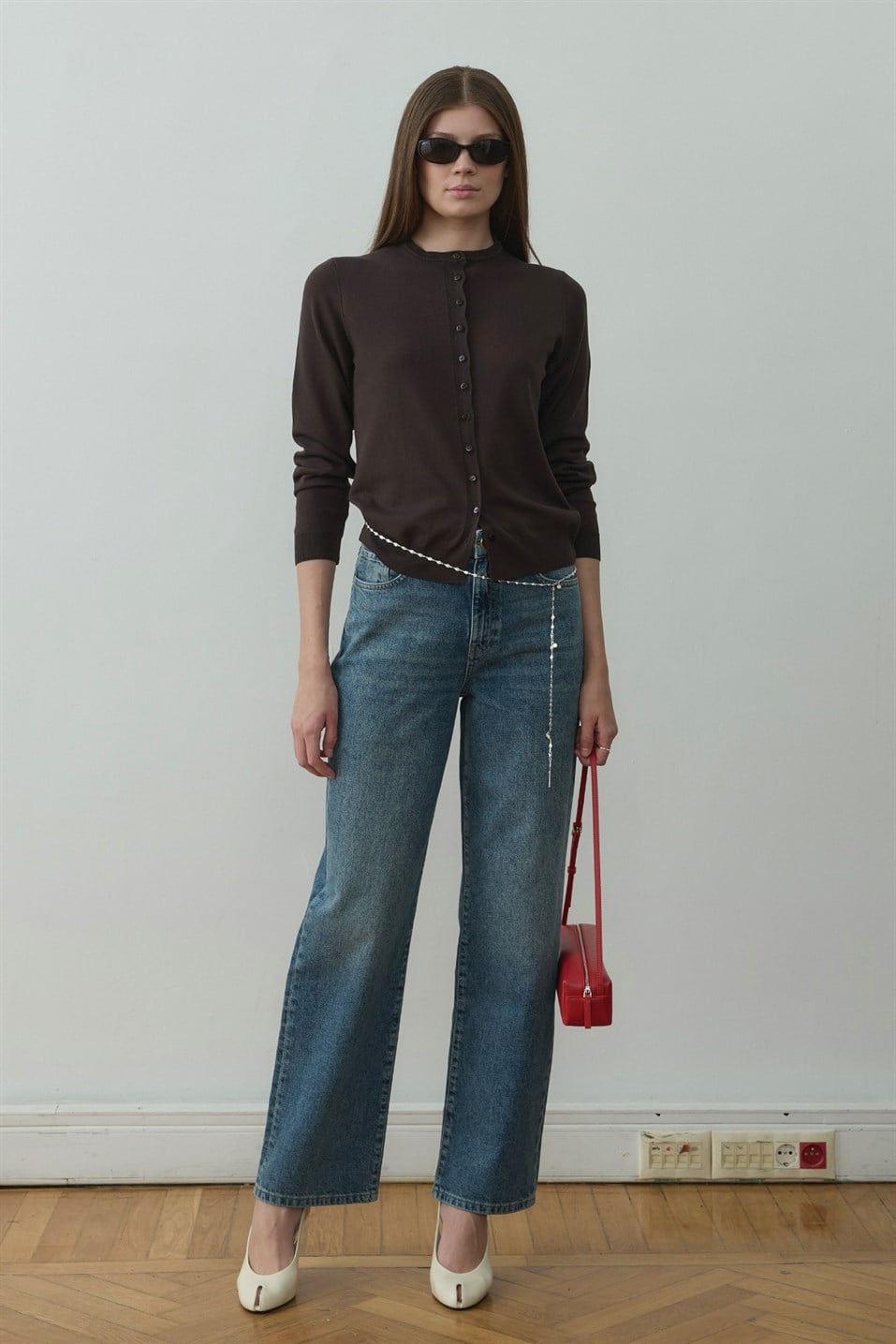 Acı Kahve Arya Triko Hırka