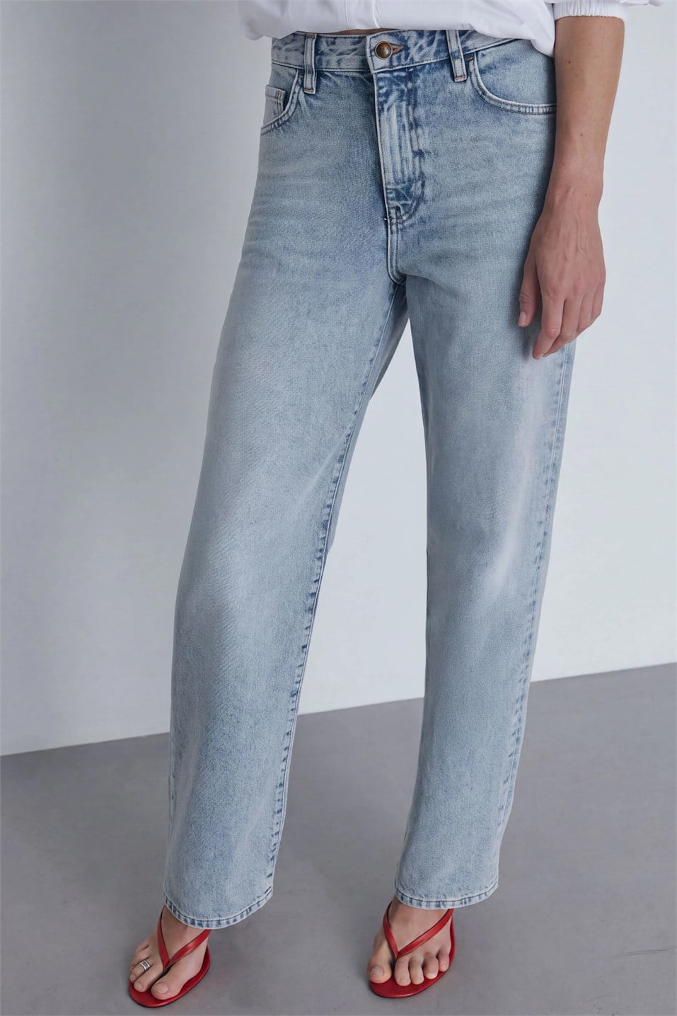 Açık Mavi Courtney Straight  Jean