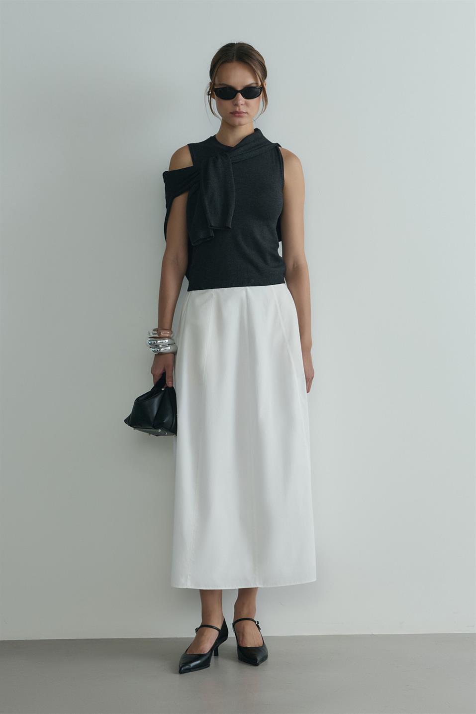 Antrasit Lea Triko Bluz