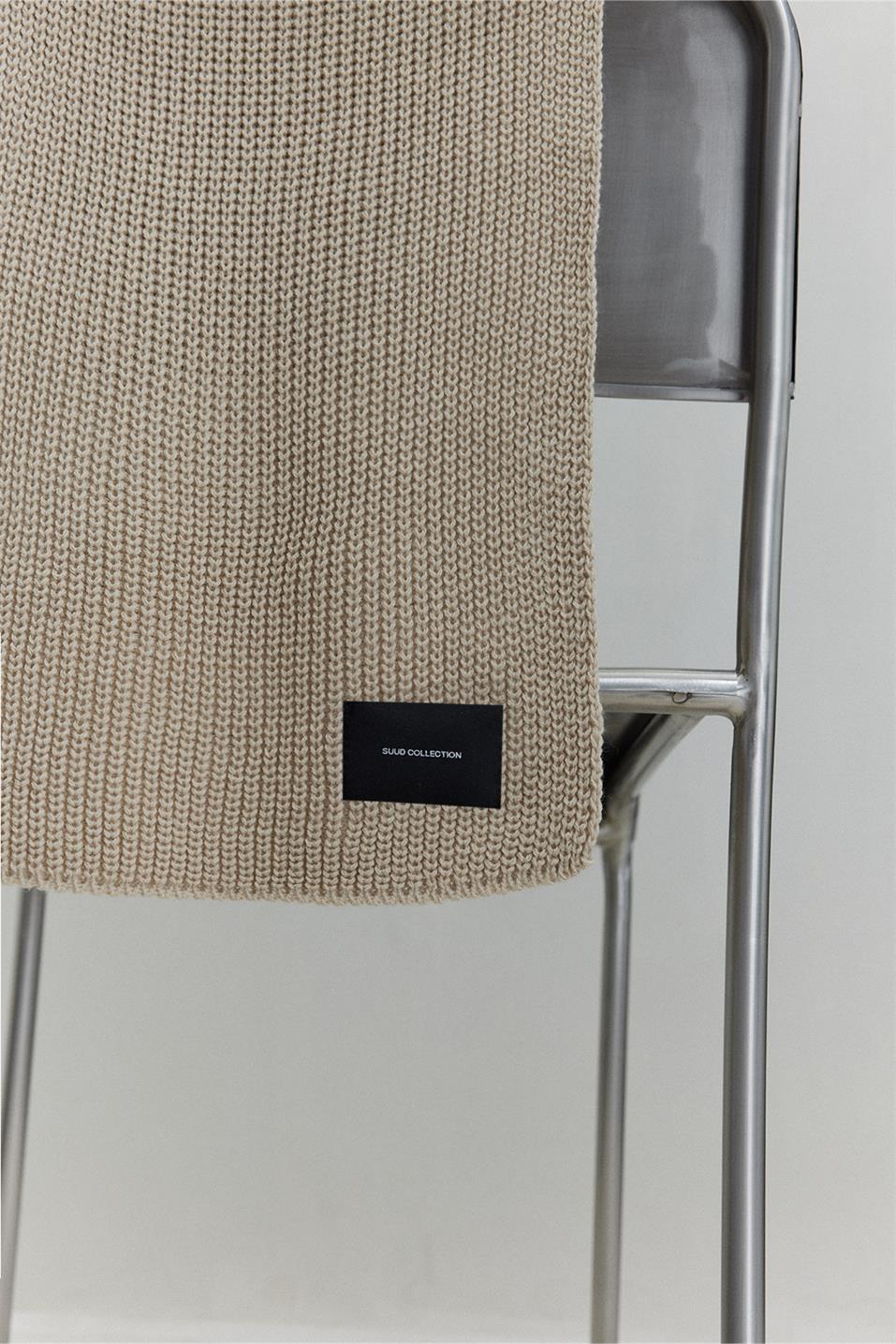 Plain Knitted Knitwear Scarf