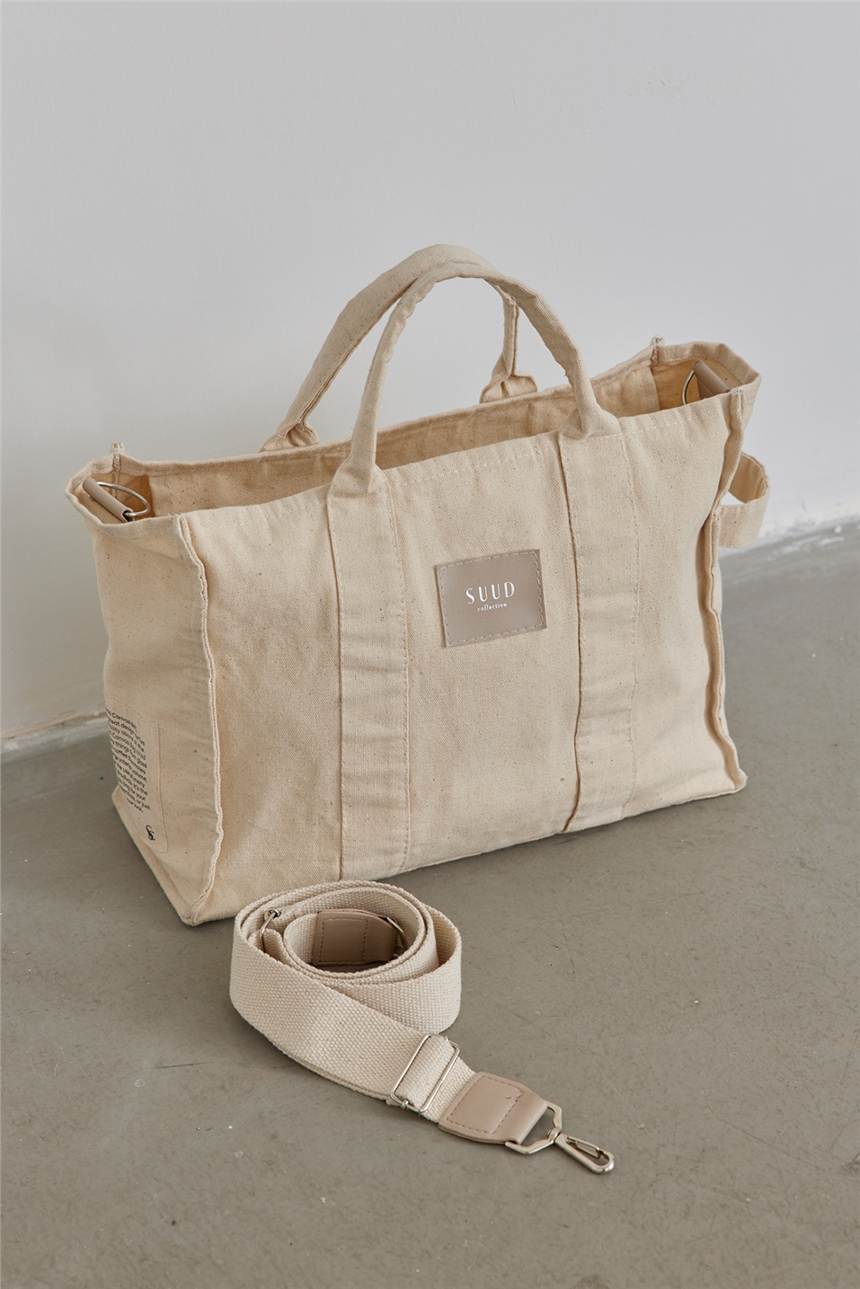 Beige All-Duty Canvas Tote Bag