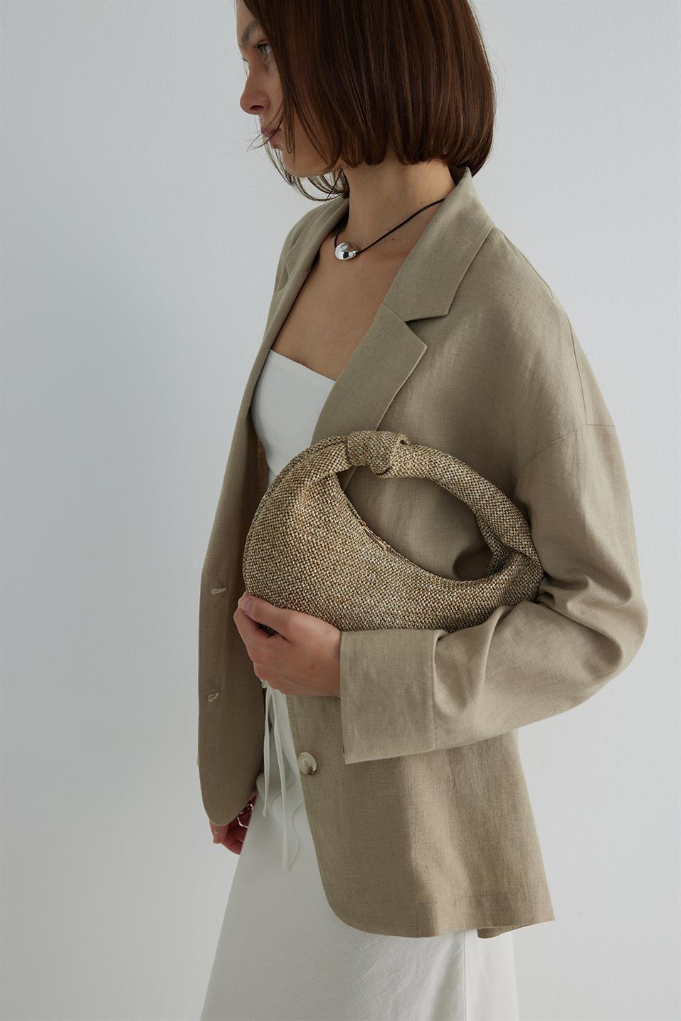 Pia Raffia Bag