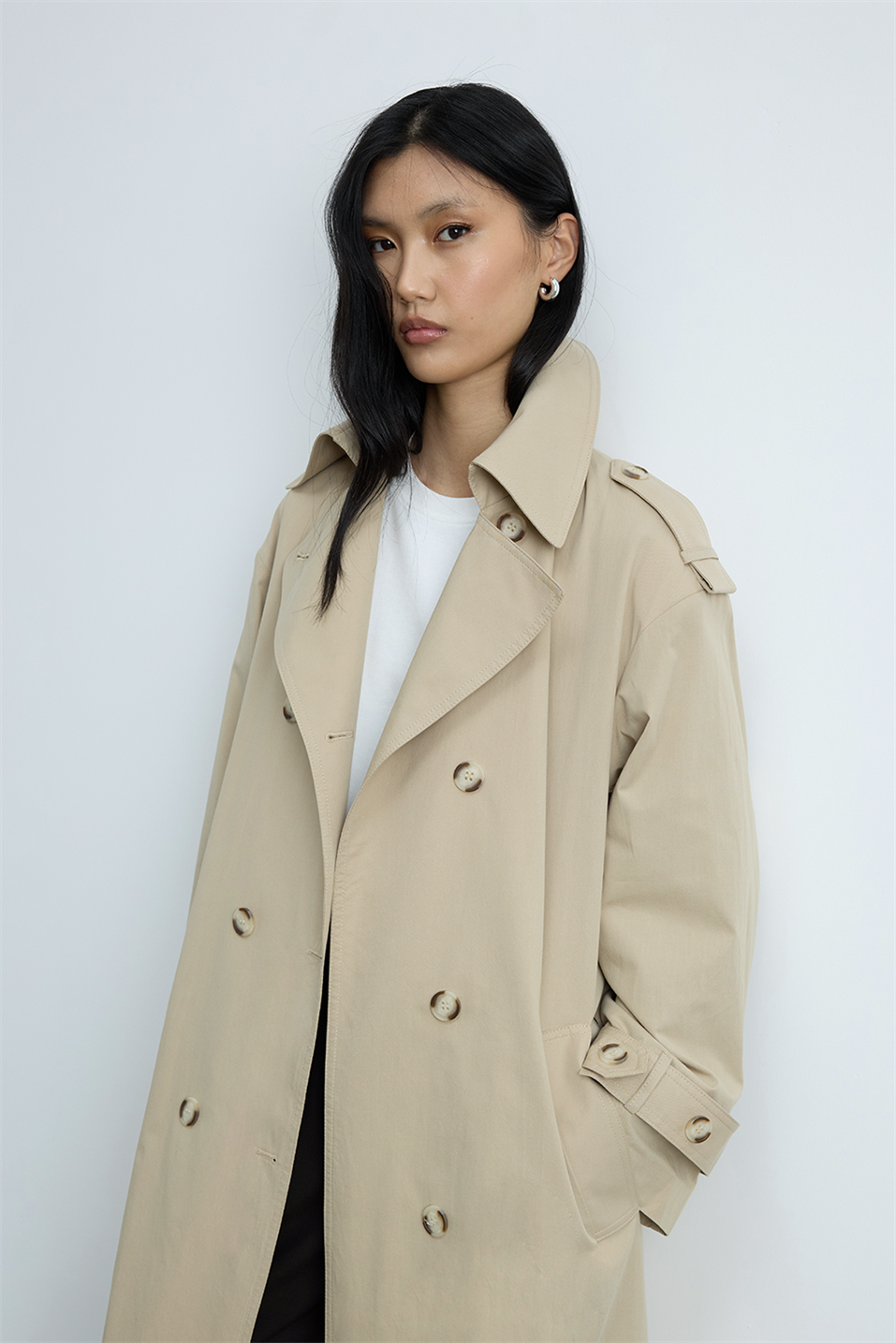 Bej Rowan Trençkot